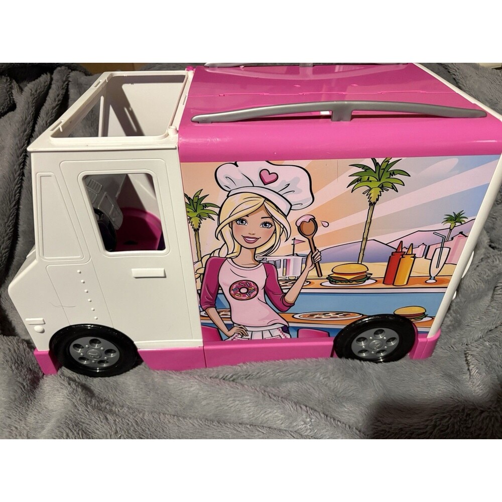 Barbie Fresh and Fun Food Truck Mattel Vehicle Can Bus Mobile Kitchen Toy